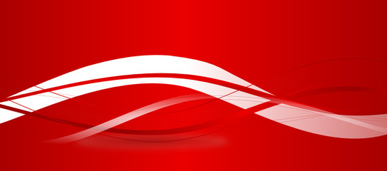 Welle Wellen Band Banner Rot Weihnachten 