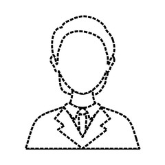 flat line uncolored  lawyer sticker  over white background  vector illustration