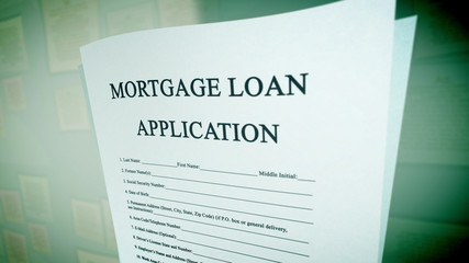 Artistic mortgage loan illustration