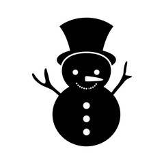 christmas snowman cartoon smile character winter