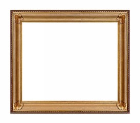 Fototapeta premium Golden frame for paintings, mirrors or photos