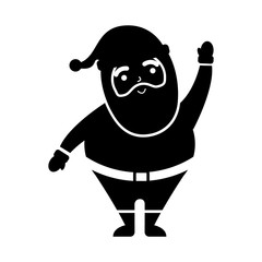 christmas happy santa claus waving hand funny