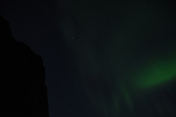Aurora Borealis, Nordlicht, Polarlicht, Erdmagnetosphäre, grün, Schimmer, Atmosphäre, Norwegen, Uttakleiv