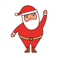 christmas happy santa claus waving hand funny
