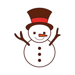 christmas snowman cartoon smile character winter