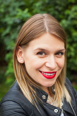 Fototapeta premium Beautiful smiling woman close up