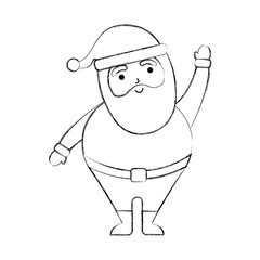 christmas happy santa claus waving hand funny