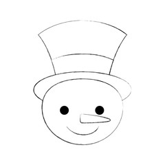 christmas snowman cartoon smile character winter