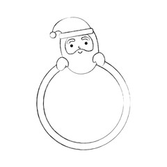 merry christmas santa claus badge decoration