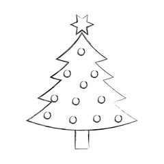Fototapeta premium christmas tree pine decoration celebration party