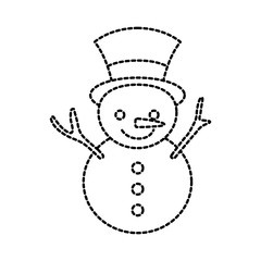 christmas snowman cartoon smile character winter