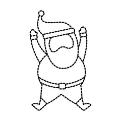 christmas happy santa claus jumping celebration