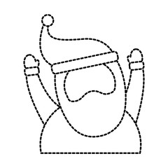 christmas happy santa claus arms up cheerful