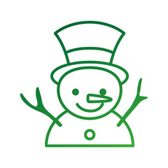 christmas snowman cartoon smile character winter