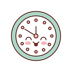 kawaii round clock time minute cartoon