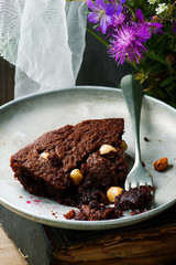 squidgy pear hazelnut chocolate spread cake