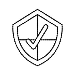 shield with checkmark protection secure symbol for download