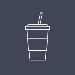 Obraz premium Vector of cold drink cup icon