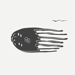 Illustration of jellyfish vector design