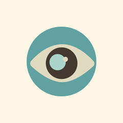Illustration of eye searching icon