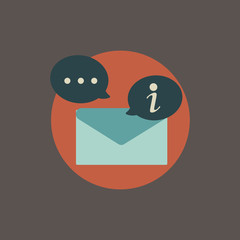 Illustration of email and alert icon