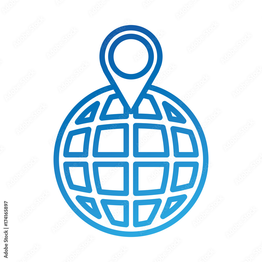 Poster world digital pointer map connection data information web