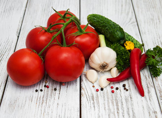 Fresh summer vegetables