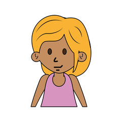 happy blonde girl icon image vector illustration design 