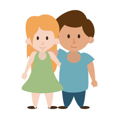 Obraz na płótnie Canvas couple cute man and woman icon image vector illustration design 