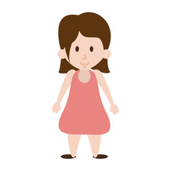 happy girl with short hair icon image vector illustration design 