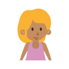 happy blonde girl icon image vector illustration design 