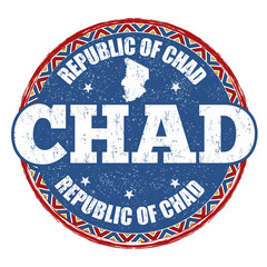 Chad grunge rubber stamp