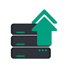 server upload web hosting icon image vector illustration design 