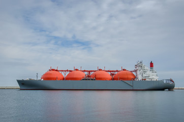 LNG TANKER - big ship out to the sea © Wojciech Wrzesień