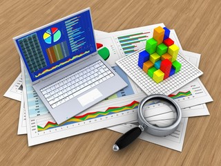 Fototapeta premium 3d graph