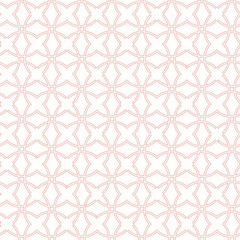 Seamless vector ornament in arabian style. Geometric abstract pink background. Pattern for wallpapers and backgrounds