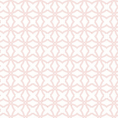 Seamless vector ornament in arabian style. Geometric abstract pink background. Pattern for wallpapers and backgrounds