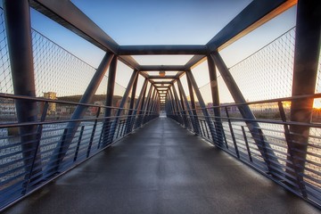 The Trafalgar Bridge is a pedestrian and cycle bridge located at the barrage crossing over the...