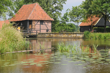 Fototapeta na wymiar Old Dutch Watermill
