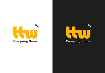 Letter TTW logo template. Premium monogram business sign. Universal vector icon.
