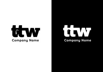 Letter TTW logo template. Premium monogram business sign. Universal vector icon.