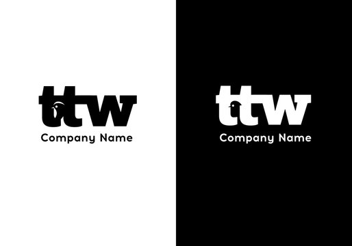 Letter TTW logo template. Premium monogram business sign. Universal vector icon.