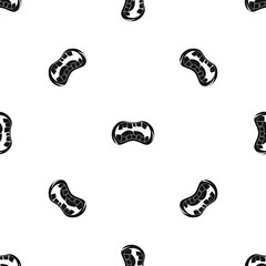 Zombie mouth pattern seamless black