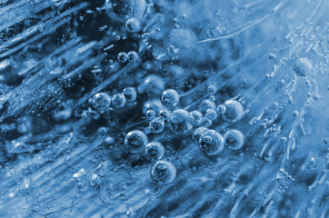  bubbles in ice background
