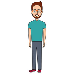 young man standing avatar character