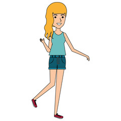 beautiful woman standing avatar character