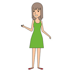 beautiful woman standing avatar character