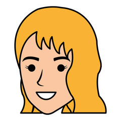 beautiful woman head avatar character