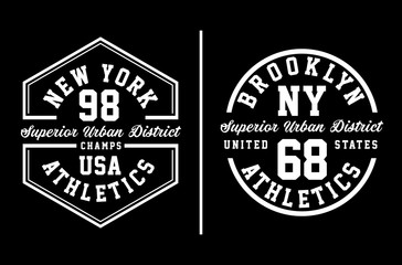 Fototapeta na wymiar New York Brooklyn Typography Design