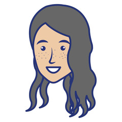 beautiful woman head avatar character